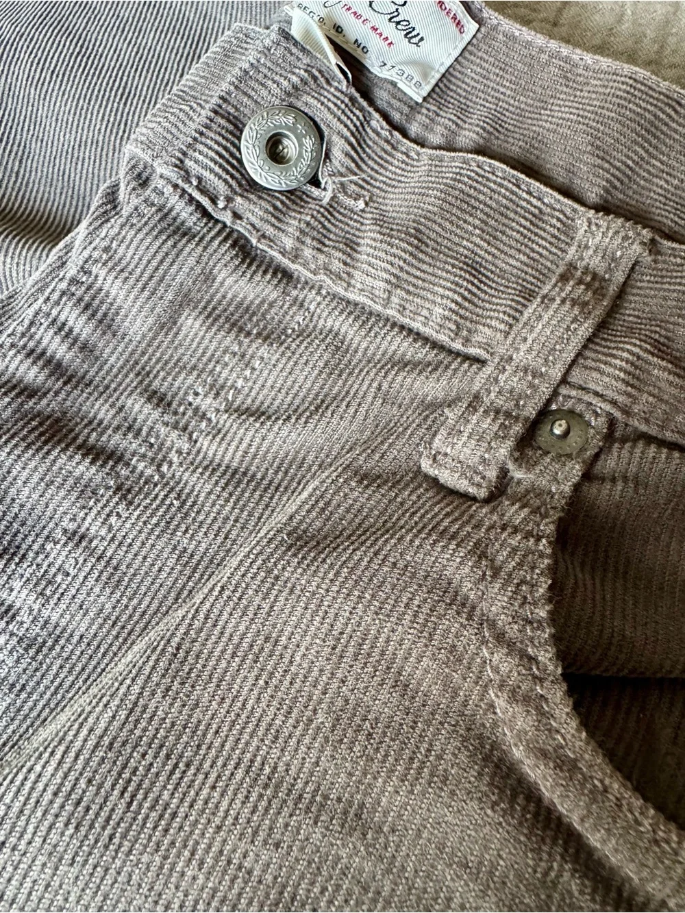 J. Crew Men's Taupe Corduroy Pants